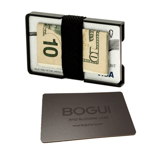 bogui slip premium aluminum wallet with rfid blocking card|edc rfid blocking wallet.